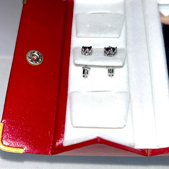 Swarovski Red Red Stud Earrings and Jewelry Box - Picture 4 of 6